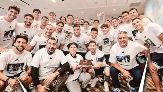 Messi saluted with special birthday t-shirts as teammates send emotional message
