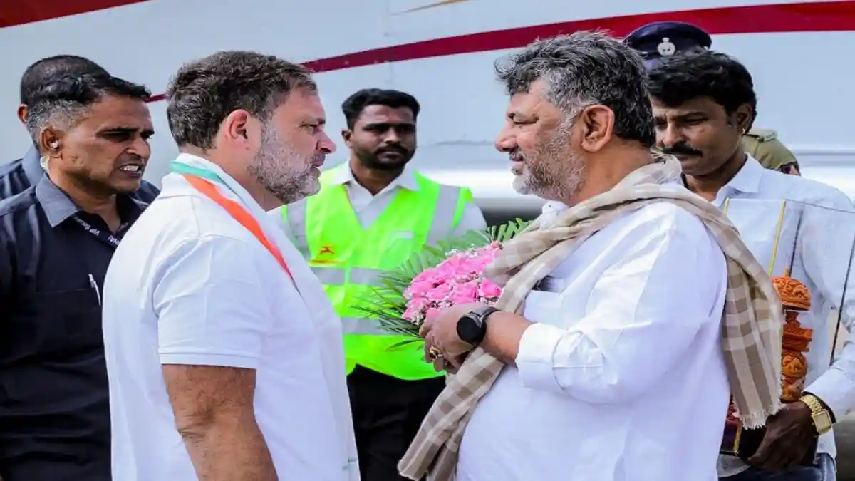 The BJP has criticised Karnataka Chief Minister Siddaramaiah and Deputy Chief Minister DK Shivakumar for their decision to welcome Congress MP Rahul Gandhi at