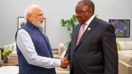 Prime Minister Narendra Modi conducted a bilateral meeting with South African President Cyril Ramaphosa on Sunday, held on the fringe of the G20 Summit