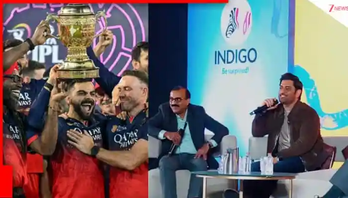 During a fan interaction event, a lifelong RCB supporter asked Mahendra Singh Dhoni about the historic triumph and how he felt witnessing it
