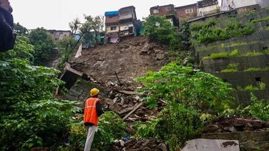 Mumbai: Two people were killed and two others injured in a landslide that struck Parkside in Vikhroli, in the intervening night of Friday and Saturday, amid incessant rainfall in Mumbai, police said. The India Meteorological Department (IMD) upgraded the orange alert to a red alert for Mumbai for Saturday and Sunday at 3.50 am on Saturday.