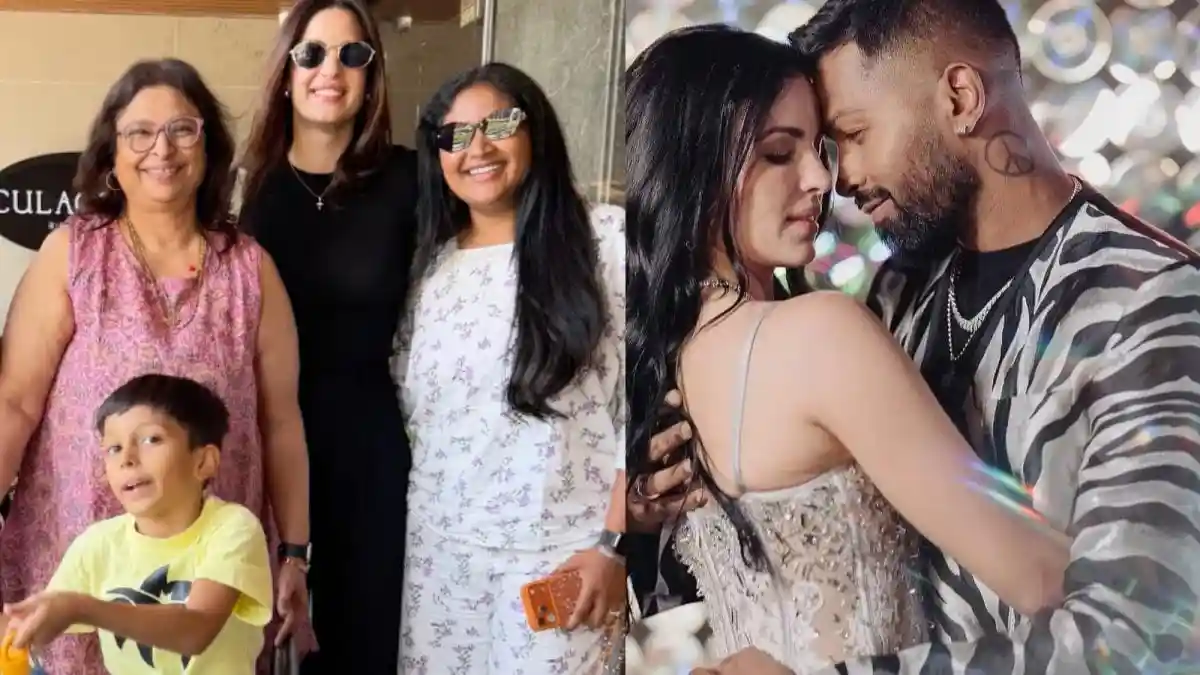 Natasa Stankovic has shared a rare photo with Hardik Pandya’s family on Instagram. The post has caught attention as it comes after their divorce