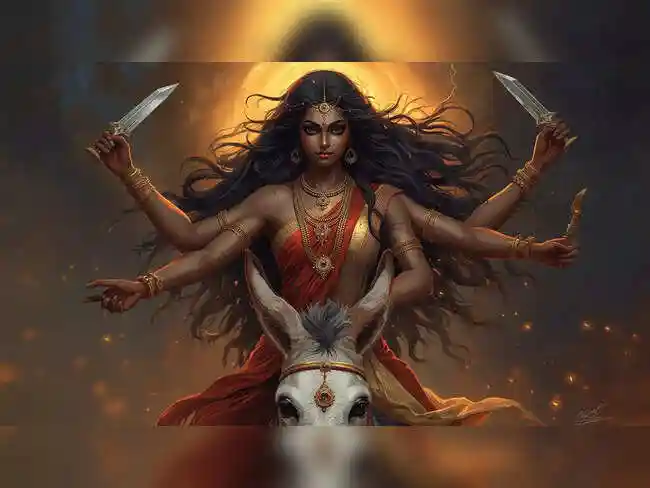 Navratri 2025 Day 7 is of Maa Kaalratri, the fierce and protective manifestation of Goddess Durga. Worshipped on this day, Maa Kaalratri is famous for eliminating fear, evil, and darkness, bestowing courage, strength, and protection on devotees. The day's color is orange, representing energy, positivity, and spiritual awakening.