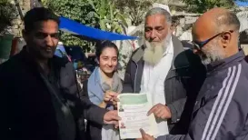 A day after Jammu Development Authority (JDA) demolished the decrepit house of a social media journalist Arfaz Ahmad Daing in Jammu's Narwal area