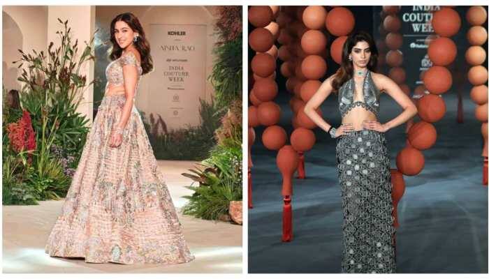 New Delhi: Bollywood actresses Sara Ali Khan and Khushi Kapoor recently grabbed attention for their ramp walk at India Couture Week 2025, held in New Delhi. The actresses were criticized by netizens after clips from the fashion show went viral. Sara donned designer Aisha Rao's creations, while Khushi wore Rimzim Dadu's collection. Videos of their walks quickly went viral and sparked a debate on social media.