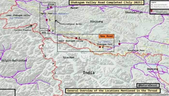 New Delhi: China has expanded a road network deep inside the Shaksgam Valley, a region that India has consistently maintained as part of its sovereign territory. New satellite images reveal fresh activity in this high-altitude zone, which lies just beyond the Siachen Glacier in northern Ladakh. The valley has remained under Chinese control since 1963, when Pakistan handed it over through an agreement India has never recognised.