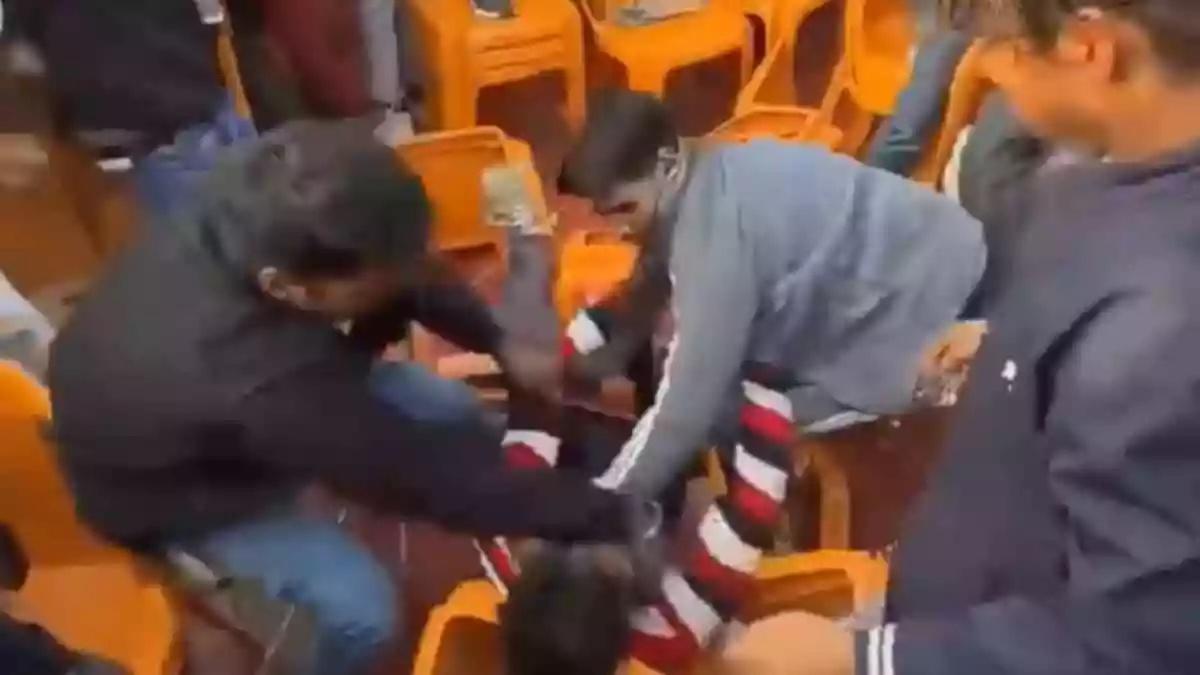 New Video Of PM Modi's Lucknow Event Shows Flying Kicks