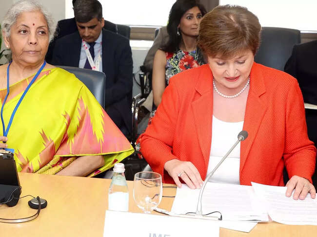 Finance Minister Nirmala Sitharaman met IMF Managing Director Kristalina Georgieva in Asheville. Georgieva acknowledged India's strong economic performance and