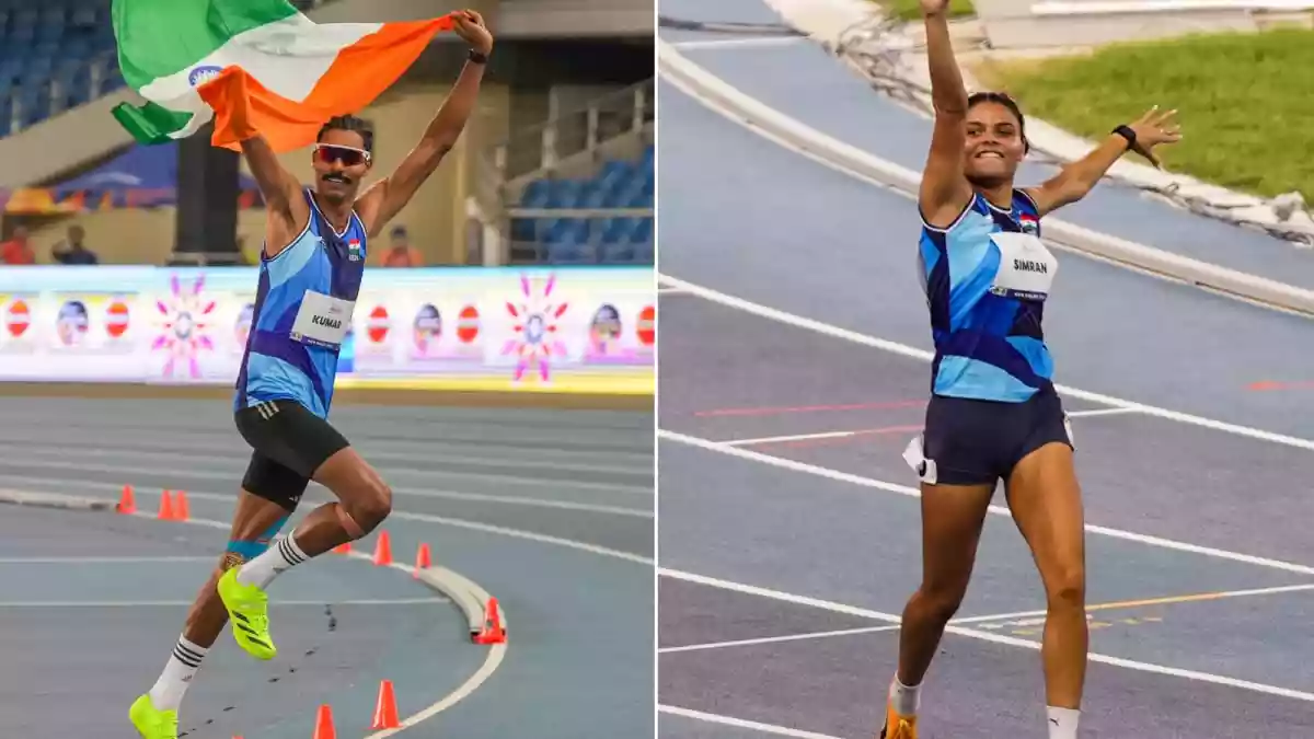 Nishad Kumar and Simran Sharma secured their first World Para Athletics Championships gold medals in high jump and the 100m race, respectively, as India garnered four medals on Friday to climb to fourth place in the standings. Preethi Pal and Pardeep Kumar added bronze medals in the 200m and discus throw, respectively, increasing India's tally and moving the hosts up three spots from seventh.