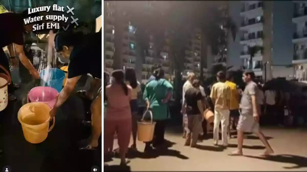 People living in a housing society in Noida were left upset after facing a water shortage for two straight days. A resident shared his experience online and