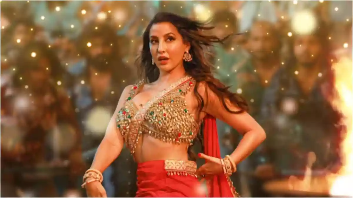 Nora Fatehi features alongside Sanjay Dutt in the dance number ‘Sarke Chunar Teri Sarke’ from the Kannada film KD: The Devil. The video, released on Sunday