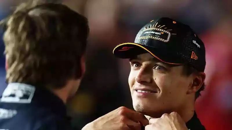 McLaren's Lando Norris moved closer to his first world title with second place in the Las Vegas Grand Prix behind Red Bull's Max Verstappen