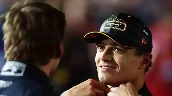 McLaren's Lando Norris moved closer to his first world title with second place in the Las Vegas Grand Prix behind Red Bull's Max Verstappen
