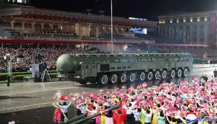 North Korea showcased the Hwasong-20, a three-stage solid-fuel ICBM with a 15,000 km range, capable of carrying MIRVs. Its engine is 40% more powerful than Hwasong-18. <strong>Pyongyang:</strong> North Korea has revealed its most powerful nuclear missile, the Hwasong-20. The three-stage, solid-fuel intercontinental ballistic missile (ICBM) is designed to strike anywhere in the United States. Supreme Leader Kim Jong Un described it as the country's most potent nuclear weapon, which is capable of hitting all of America with precision.North Korea showcased the Hwasong-20, a three-stage solid-fuel ICBM with a 15,000 km range, capable of carrying MIRVs. Its engine is 40% more powerful than Hwasong-18.<strong>Pyongyang:</strong> North Korea has revealed its most powerful nuclear missile, the Hwasong-20. The three-stage, solid-fuel intercontinental ballistic missile (ICBM) is designed to strike anywhere in the United States. Supreme Leader Kim Jong Un described it as the country's most potent nuclear weapon, which is capable of hitting all of America with precision.