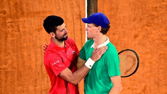 Novak Djokovic is the men's record 24-time Grand Slam champion but could not counter Jannik Sinner's relentless accuracy and pounding forehands. After beating Novak Djokovic 6-4, 7-5, 7-6 (3) in the French Open semifinals on Friday, top-ranked Jannik Sinner must find a way past defending champion Carlos Alcaraz in the final. Sinner has not dropped a set en route to his first final at Roland-Garros, but Alcaraz has won their last four meetings and leads him 7-4 overall. Sinner is aiming for his fourth major title and Alcaraz his fifth.