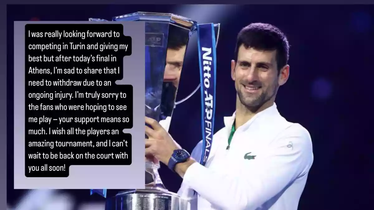 Novak Djokovic has withdrawn from the ATP Finals due to a shoulder injury, shortly after securing his 101st career title, the 24-time Grand Slam champion