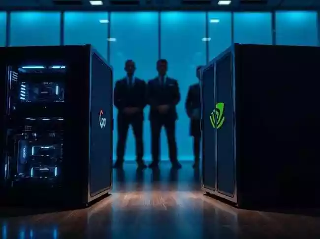 Artificial intelligence chipmaker Nvidia welcomed Google's push to expand its market share, even as it asserted its own leadership in the segment