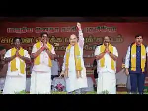 Puducherry witnessed a vibrant political clash as Union Home Minister Amit Shah and Congress leader Rahul Gandhi took center stage at separate rallies