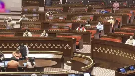 Opposition parties led by the Congress on Wednesday (December 10) staged a walkout in the Rajya Sabha after a BJP MP withdrew, without explanation