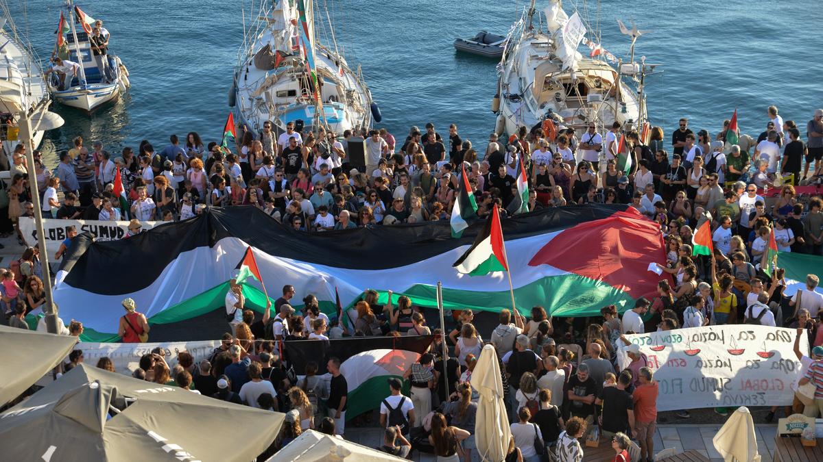 Organisers of a Gaza-bound flotilla carrying aid and pro-Palestinian activists said late Tuesday they heard explosions and saw multiple drones that targeted some of their boats, currently situated off Greece. 