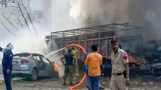 <h4>Overnight fires in Delhi: Shops, homes gutted in four blazes</h4><h4>A fire department officer was injured after the tin shed of one of