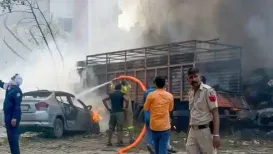 <h4>Overnight fires in Delhi: Shops, homes gutted in four blazes</h4><h4>A fire department officer was injured after the tin shed of one of