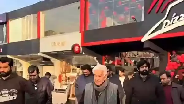 Pakistan's Defence Minister Khawaja Asif has found himself at the centre of a fresh controversy after inaugurating what appeared to be a Pizza Hut outlet