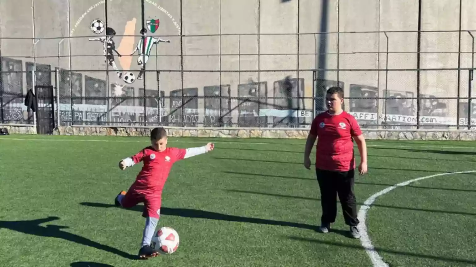 Palestinian children's football pitch faces Israeli demolition ultimatum