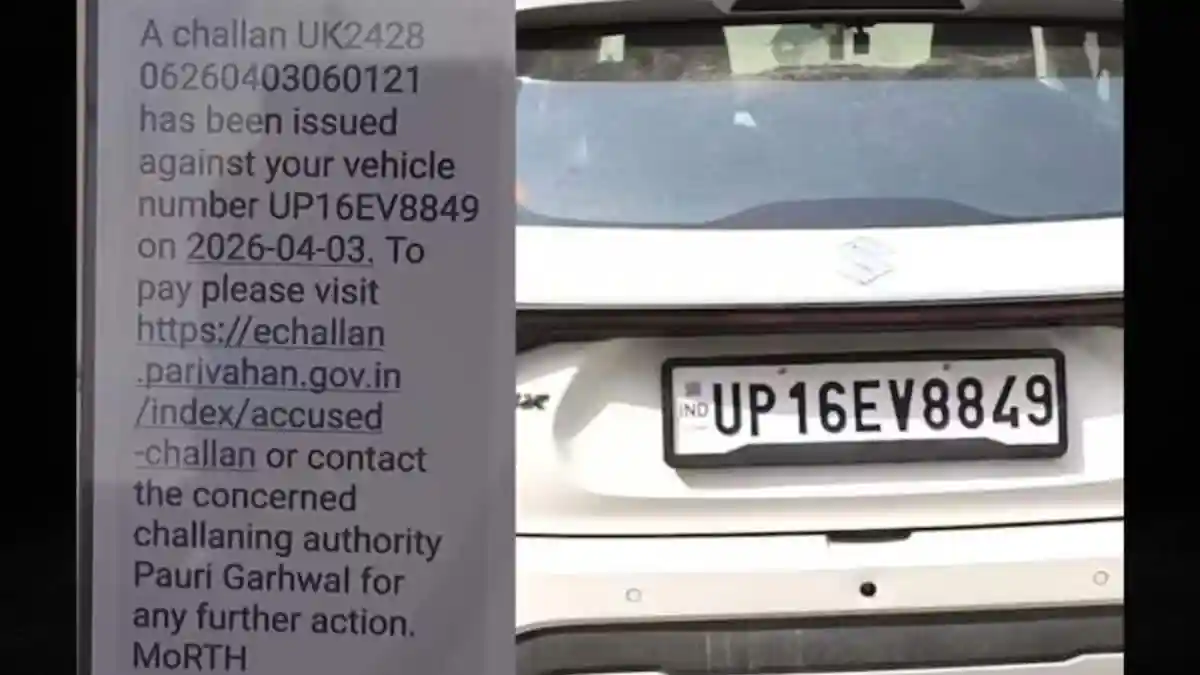 Rajiv Thakur of Saharanpur got the shock of his life on April 3 — a Rs 4,000 traffic challan on his phone, issued by Pauri-Garhwal Traffic Police in