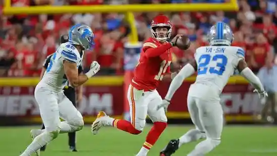 Patrick Mahomes threw for 257 yards and three touchdowns to guide the Kansas City Chiefs to a 30-17 victory against the Detroit Lions on Sunday night. From on-field action to players involved in a scuffle, the game certainly had its fair share of moments.Patrick Mahomes threw for 257 yards and three touchdowns to guide the Kansas City Chiefs to a 30-17 victory against the Detroit Lions on Sunday night. From on-field action to players involved in a scuffle, the game certainly had its fair share of moments.Lions fans vented out their frustration on social media after the Chiefs did not have a single penalty called against them. This comes as a rare development, and according to PFSN, this is the first time a team has had no penalties since Week 18 in 2023. While the Chiefs' Mahomes did not have a penalty called, the Lions were flagged four times for 38 yards, as reported by PFSN.Reacting to this development, one social media user commented on X, “NFL didn't want KC going 2-4.” It was also hilariously claimed that the “League didn't want the Chiefs to start 2-4.”