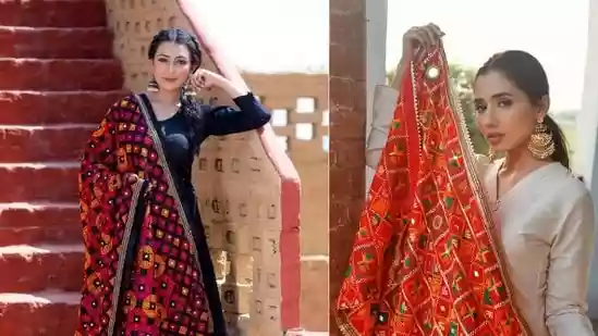 If there's one accessory that instantly says Lohri-ready, it's a phulkari dupatta. Vibrant, rooted in Punjab's rich textile heritage, and endlessly versatile