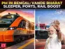 Prime Minister Narendra Modi inaugurated multiple rail and road projects valued at over Rs 3,250 crore in West Bengal. He also launched India's inaugural Vande