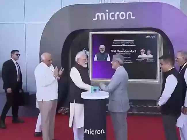 PM Modi inaugurates Micron's Semiconductor ATMP facility in Gujarat