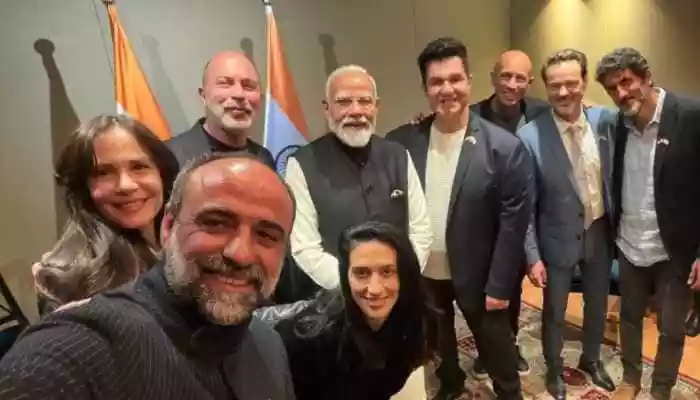 Prime Minister Narendra Modi met the cast and creators of the hit Israeli espionage series Fauda during his two-day official visit to Israel