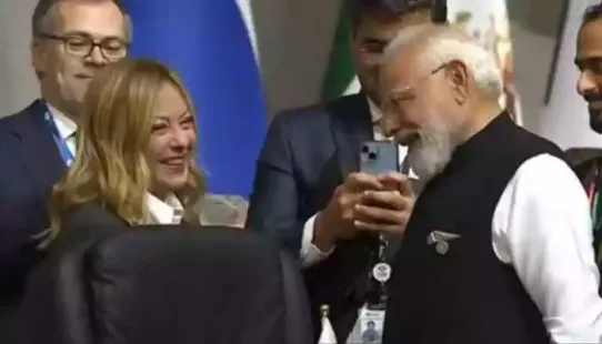The two leaders exchanged warm greetings, reflecting the growing rapport that has significantly strengthened India-Italy relations in recent years