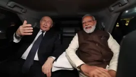It is not common for Prime Minister Narendra Modi to receive a foreign dignitary at the airport, and it is even rarer for him to travel with the foreign leader