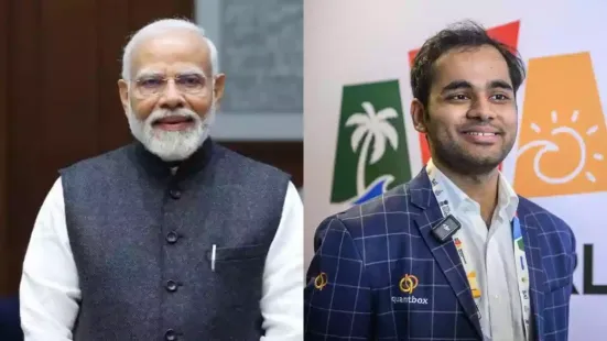 The Honourable Prime Minister of India, Shri Narendra Modi, heaped praise on the efforts of GM Arjun Erigaisi to secure a podium place in the FIDE Rapid