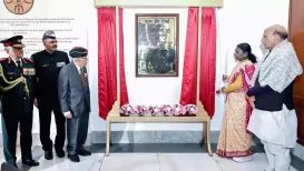 Portraits of all 21 Param Vir Chakra awardees are now on display at Rashtrapati Bhavan, replacing the previously displayed portraits of 96 British