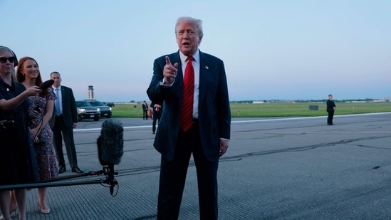 President Donald Trump has said the US is “not looking for leverage” when negotiating tariff rates for trade with other countries. 