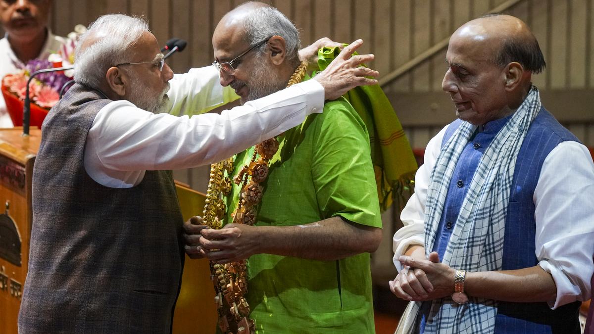 Prime Minister Narendra Modi on Tuesday (August 19, 2025) appealed to all parties, including the Opposition, for unanimous election of NDA's Vice-Presidential candidate C.P. Radhakrishnan, as he praised his life of public service at a meeting of the ruling alliance MPs.