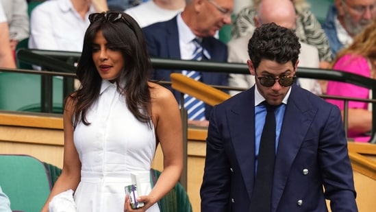 Priyanka Chopra and Nick Jonas were in attendance at the Wimbledon Tennis Championships. Check out the pictures they shared from the event. Actor Priyanka Chopra has been busy for the last few days for the promotions of her latest release Heads of State. On Wednesday, the actor had a day for herself as she joined a star-studded Royal Box to catch all the on-court action for the Wimbledon Tennis Championships. (Also read: Priyanka Chopra grooves to Camila Cabello's Bam Bam on London streets; Nick Jonas cheers for her. Watch)