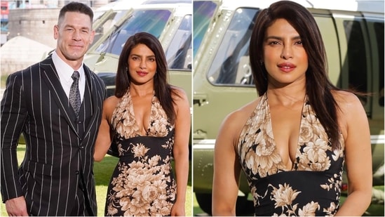 Priyanka Chopra stuns in a chic floral bodycon dress as she poses with co-star John Cena during the promotions of their upcoming film Heads of State. Priyanka Chopra is currently gearing up for the release of her upcoming film Heads of State, and her promotional wardrobe is serving look after look. From sultry backless gowns to chic dresses, every outfit is a showstopper. Her latest look is no exception. Posing alongside her co-star John Cena, Priyanka stunned in a floral bodycon dress that’s too gorgeous to ignore. (Also read: ₹10K