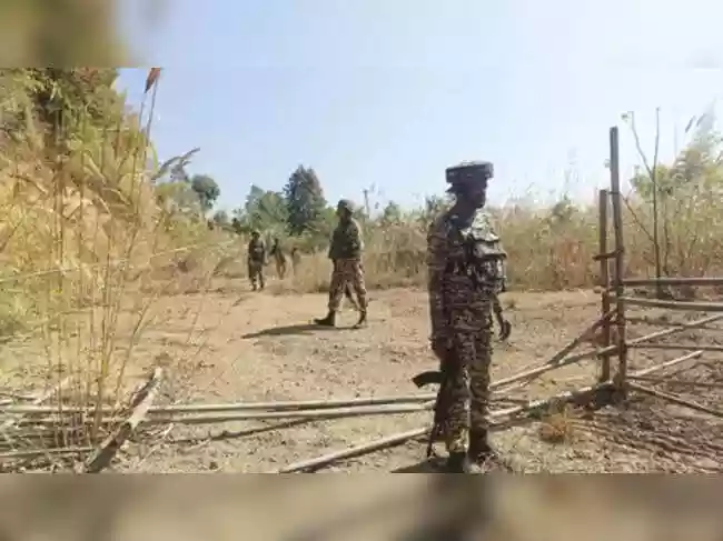 Violence erupted in Manipur's Bishnupur district as locals protested a bomb blast that killed two children. Clashes with security forces occurred in Thingungei