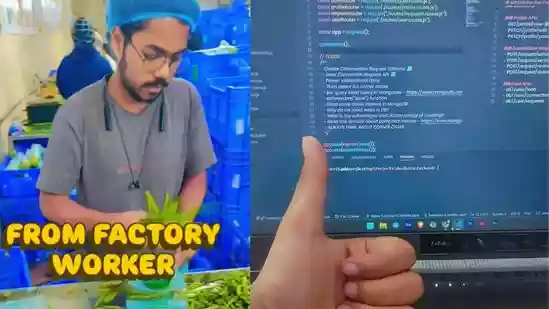 A Pune man's inspiring journey from a factory worker to a full-stack developer role has gone viral on X (formerly Twitter). Sambhav Wakhariya shared his story