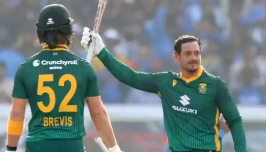 Quinton de Kock scored an elegant 106 runs off 89 balls and created history during the third and final ODI between India and South Africa at the ACA-VDCA
