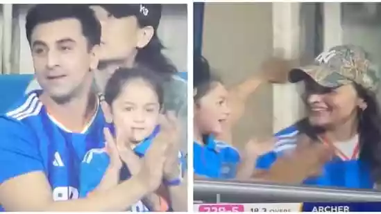 Raha cheers wildly for Team India at Wankhede