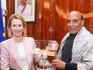 Defence Minister Rajnath Singh met with EU's Kaja Kallas. Both leaders emphasized strengthening India-EU defence ties. They agreed to integrate supply chains