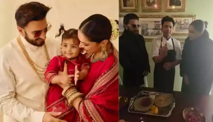 Ranveer Singh and Deepika Padukone celebrated the end of 2025 at Vikas Khanna's NYC restaurant, enjoying and making traditional pomegranate-cardamom modaks