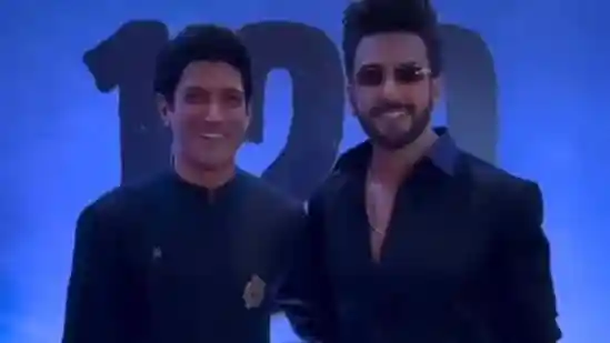 Actor Ranveer Singh made time to attend a special screening of his friend Farhan Akhtar's 120 Bahadur in Mumbai on Wednesday night