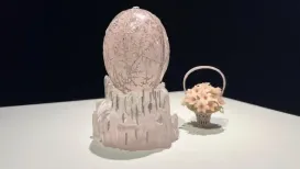 A diamond-studded crystal Fabergé egg that once belonged to Russia's imperial family has sold for a record £22.9m ($30.2m) in London